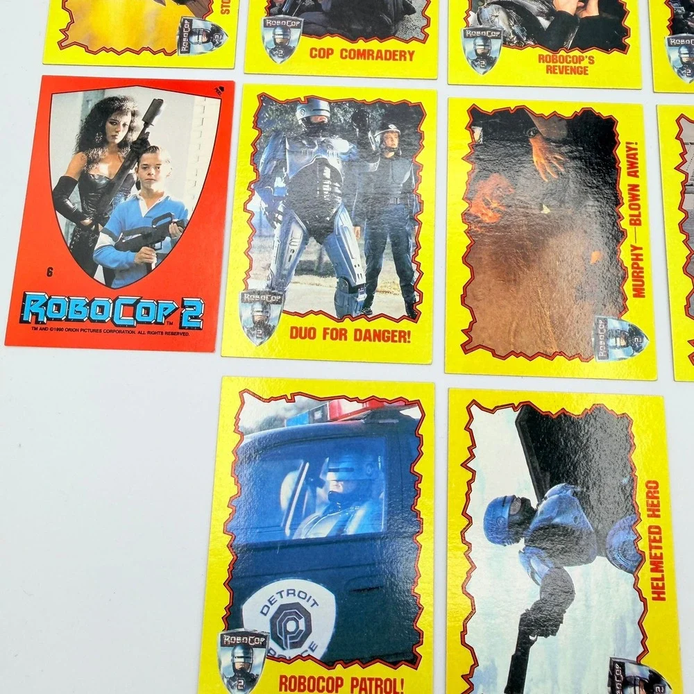 Topps RoboCop 2 Trading Cards Unisex OS Yellow Excellent 1990 Movie Lot of 10